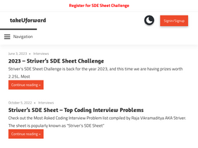 'takeuforward.org' screenshot