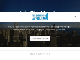 'theenemyofaverage.com' screenshot