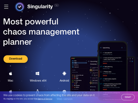 'singularity-app.com' screenshot