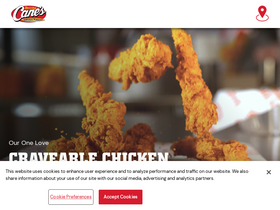 'raisingcanes.com' screenshot