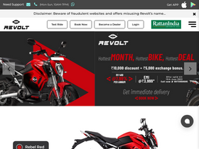 'revoltmotors.com' screenshot
