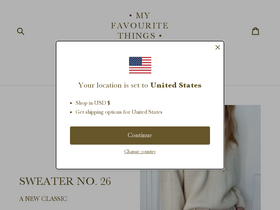 'myfavouritethings-knitwear.com' screenshot