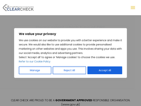'clearcheck.co.uk' screenshot