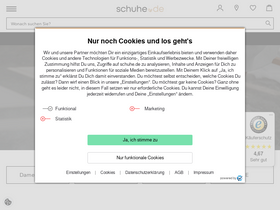 'schuhe.de' screenshot