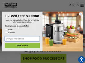 'waringcommercialproducts.com' screenshot