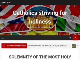 'catholicsstrivingforholiness.org' screenshot