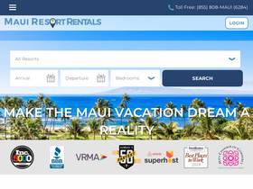 'mauiresortrentals.com' screenshot