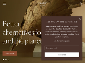Sunshineliving homepage screenshot