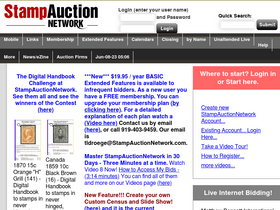 'stampauctionnetwork.com' screenshot