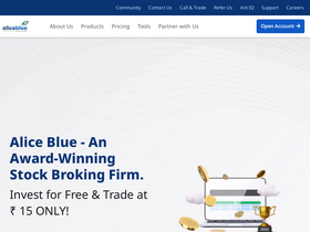 'aliceblueonline.com' screenshot