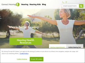 'connecthearing.com' screenshot