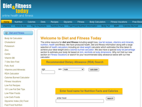 'dietandfitnesstoday.com' screenshot