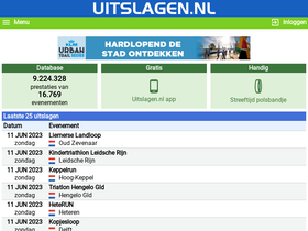 'uitslagen.nl' screenshot