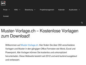 'muster-vorlage.ch' screenshot