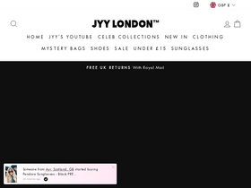 JYY LONDON homepage screenshot