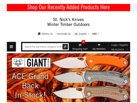 'stnicksknives.com' screenshot