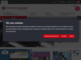 'all-sheetmusic.com' screenshot