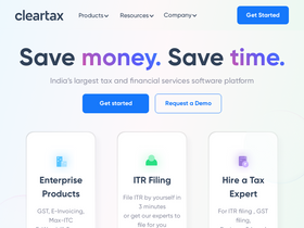 'cleartax.in' screenshot