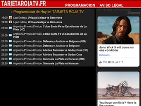'tarjetarojatv.org' screenshot