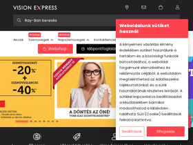 'visionexpress.hu' screenshot