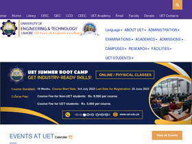 'uet.edu.pk' screenshot