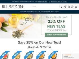 'fullleafteacompany.com' screenshot