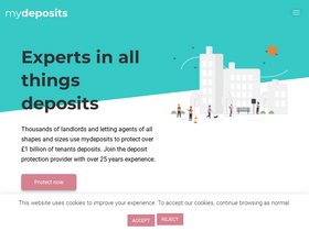 'mydeposits.co.uk' screenshot