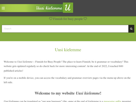 'uusikielemme.fi' screenshot