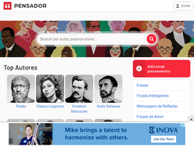 'pensador.com' screenshot