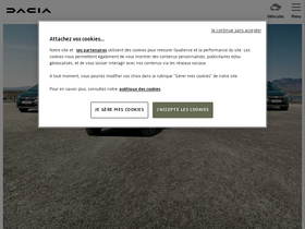 'dacia.fr' screenshot