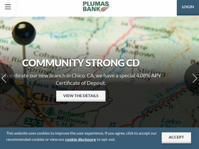 'plumasbank.com' screenshot