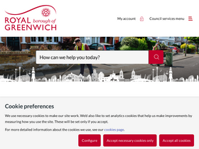 'royalgreenwich.gov.uk' screenshot