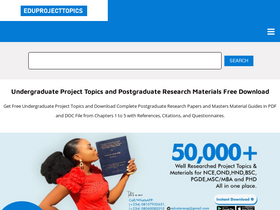 'eduprojecttopics.com' screenshot