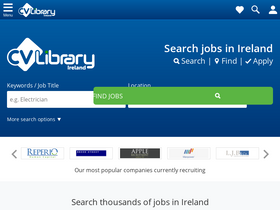 'cv-library.ie' screenshot