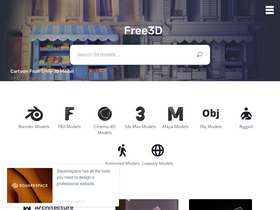 'free3d.com' screenshot