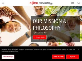 'fujitsu-general.com' screenshot