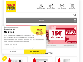 'mda-electromenager.com' screenshot