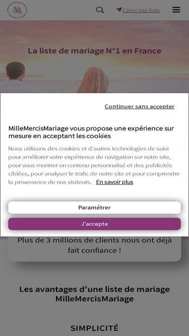 millemercismariage.com