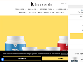 'teamketo.com' screenshot