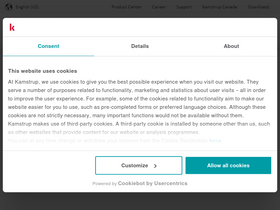 'kamstrup.com' screenshot
