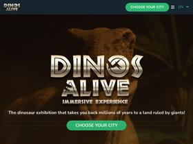 'dinosaliveexhibit.com' screenshot