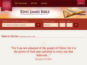 'kingjamesbible.me' screenshot