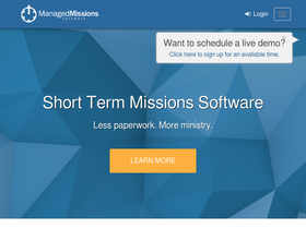 'managedmissions.com' screenshot