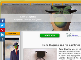 'renemagritte.org' screenshot