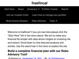 'freefincal.com' screenshot