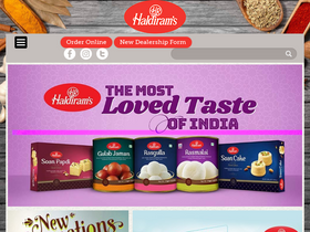 'haldiram.com' screenshot