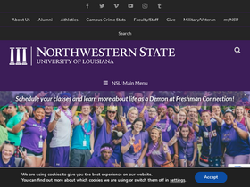 'nsula.edu' screenshot
