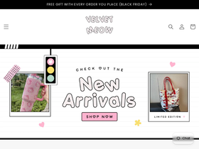 velvetmeow.com homepage screenshot