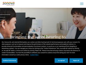 'sonova.com' screenshot