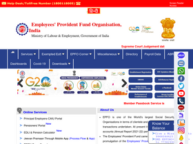 'epfindia.gov.in' screenshot